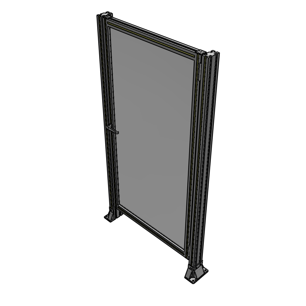 G6-1700-0900-0150-EYPTA DOOR-ROBUST FRAME, HANDLE/INTERNAL EGRESS ON LEFT 1700MM X 900MM 1/4" POLYCARBONATE, ASSEMBLED