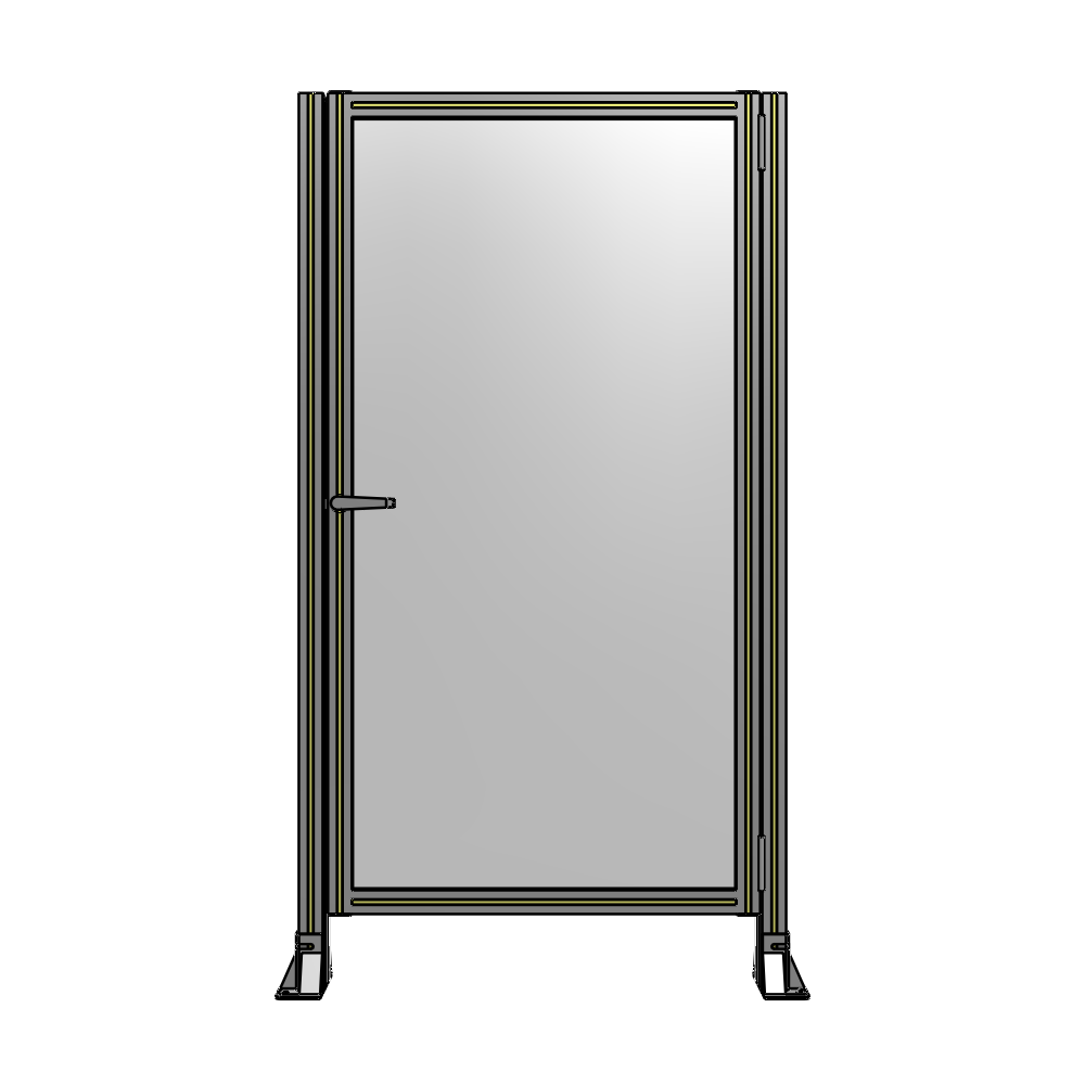 G6-1700-0920-0150-EYPTK DOOR-ROBUST FRAME, HANDLE/INTERNAL EGRESS ON LEFT 1700MM X 920MM 1/4" POLYCARBONATE, AS A KIT
