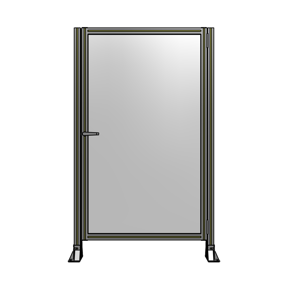 G6-1700-1020-0150-EYPTA DOOR-ROBUST FRAME, HANDLE/INTERNAL EGRESS ON LEFT 1700MM X 1020MM 1/4" POLYCARBONATE, ASSEMBLED