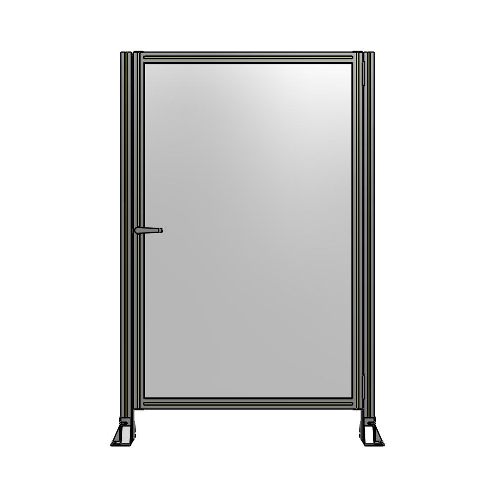 G6-1700-1100-0150-EYPTA DOOR-ROBUST FRAME, HANDLE/INTERNAL EGRESS ON LEFT 1700MM X 1100MM 1/4" POLYCARBONATE, ASSEMBLED