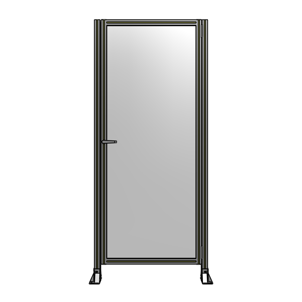 G6-2135-0920-0150-EYPTA DOOR-ROBUST FRAME, HANDLE/INTERNAL EGRESS ON LEFT 2135MM X 920MM 1/4" POLYCARBONATE, ASSEMBLED