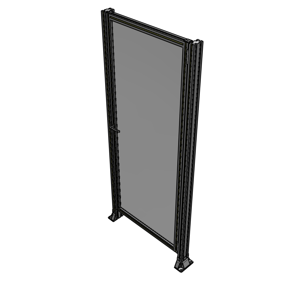 G6-2135-0920-0150-EYPTA DOOR-ROBUST FRAME, HANDLE/INTERNAL EGRESS ON LEFT 2135MM X 920MM 1/4" POLYCARBONATE, ASSEMBLED