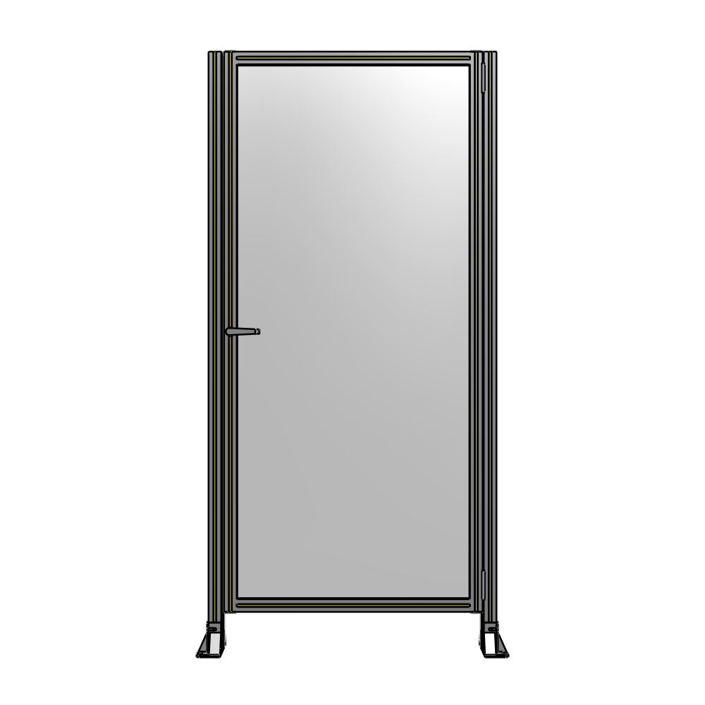 G6-2135-1020-0150-EYPTA DOOR-ROBUST FRAME, HANDLE/INTERNAL EGRESS ON LEFT 2135MM X 1020MM 1/4" POLYCARBONATE, ASSEMBLED