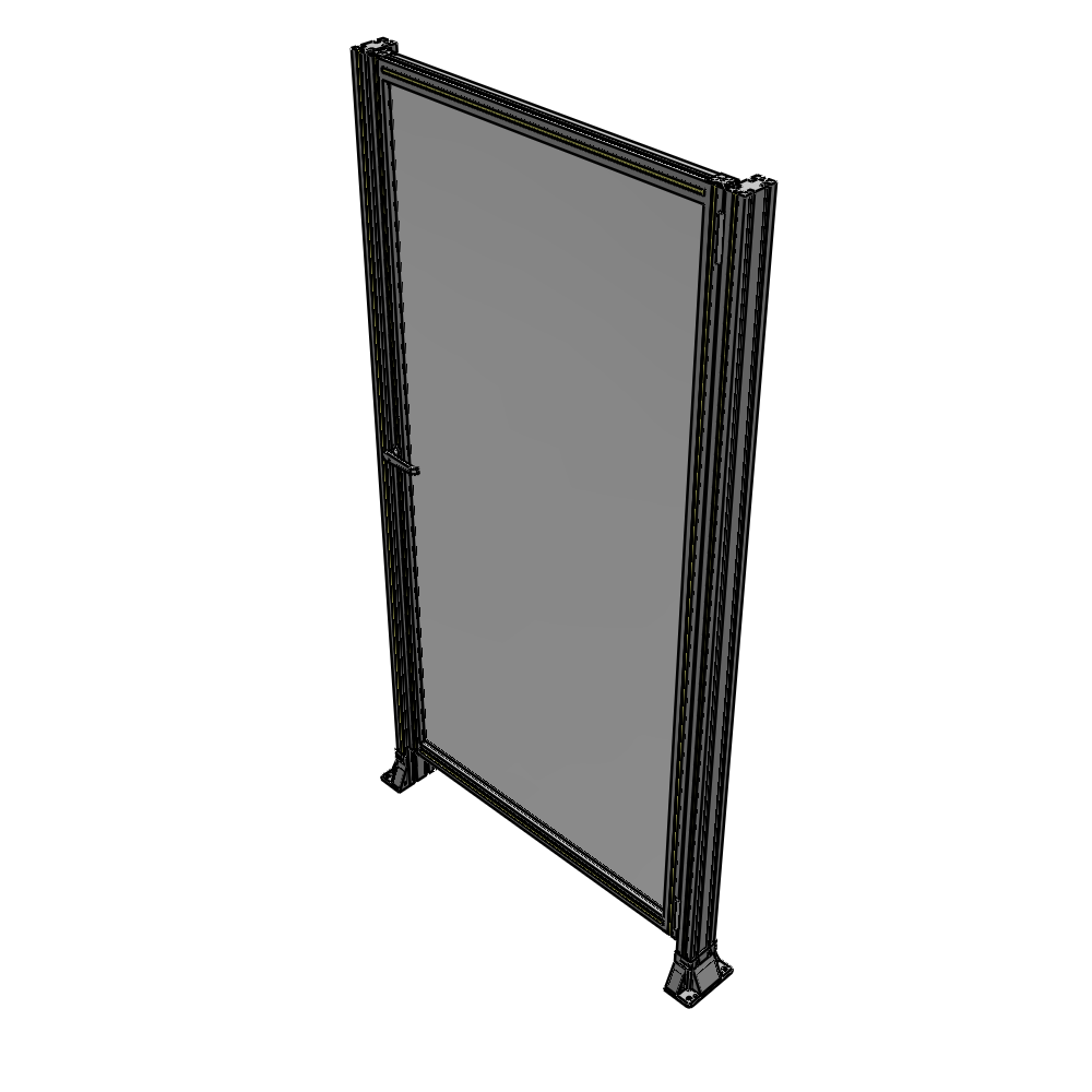 G6-2135-1100-0150-EYPTA DOOR-ROBUST FRAME, HANDLE/INTERNAL EGRESS ON LEFT 2135MM X 1100MM 1/4" POLYCARBONATE, ASSEMBLED