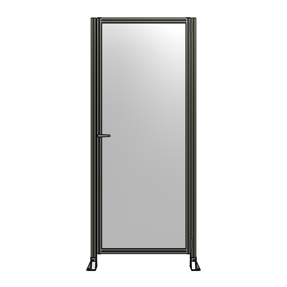G6-2400-1000-0150-EYPTA DOOR-ROBUST FRAME, HANDLE/INTERNAL EGRESS ON LEFT 2135MM X 1000MM 1/4" POLYCARBONATE, ASSEMBLED