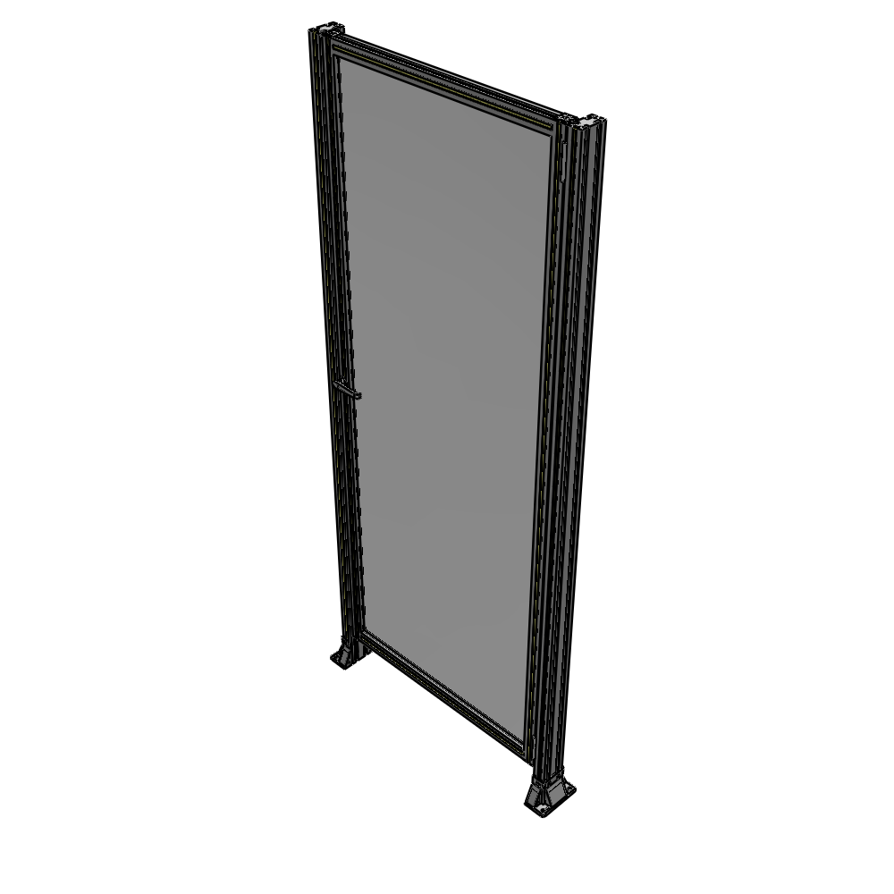 G6-2400-1000-0150-EYPTK DOOR-ROBUST FRAME, HANDLE/INTERNAL EGRESS ON LEFT 2135MM X 1000MM 1/4" POLYCARBONATE, AS A KIT