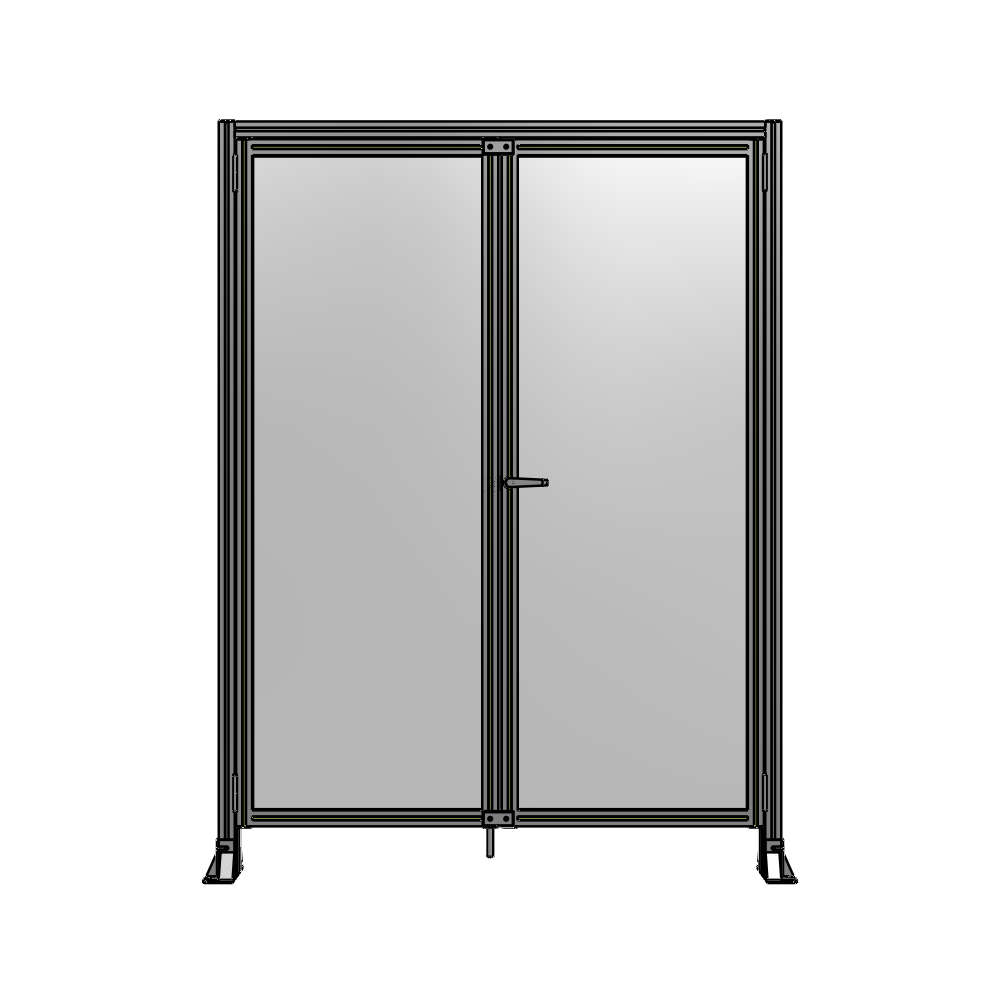 J3-2135-1600-0150-UYPTK SINGLE PANEL, DOUBLE DOOR-FRAME W/ HEADER-HANDLE ON RIGHT 2135MM X 1600MM  1/4" POLYCARB, AS A KIT
