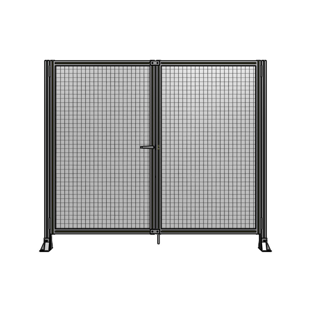 J4-1700-2000-0150-TYMTK SINGLE PANEL, DOUBLE DOOR-FRAME W/O HEADER-HANDLE ON LEFT 1700MM X 2000MM 1" MESH, AS A KIT