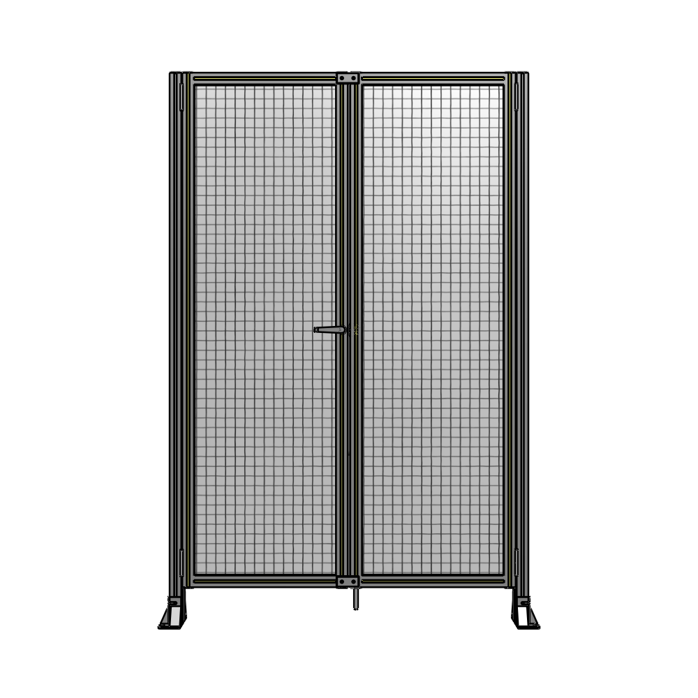 J4-2135-1400-0150-TYMTK SINGLE PANEL, DOUBLE DOOR-FRAME W/O HEADER-HANDLE ON LEFT 2135MM X 1400MM 1" MESH, AS A KIT