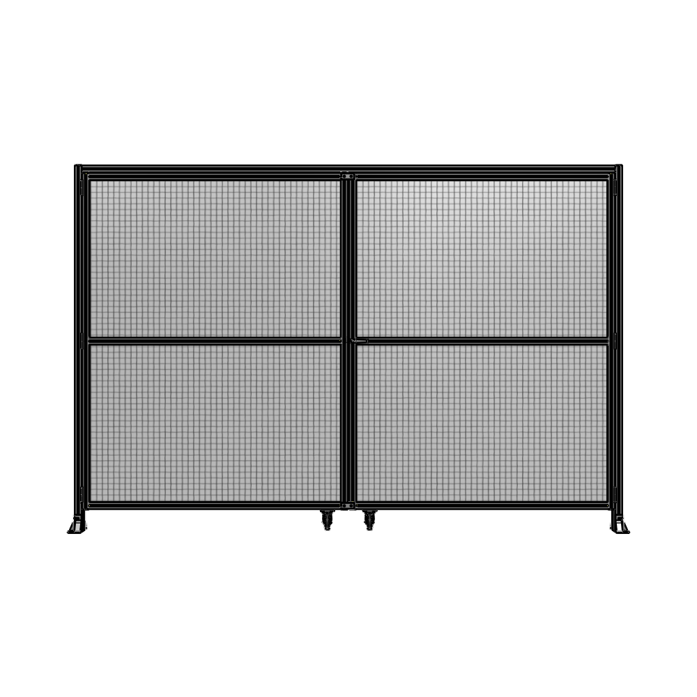 J7-2400-3600-0150-UYMTA DOUBLE PANEL, DOUBLE DOOR-FRAME W/ HEADER- HANDLE ON RIGHT 2400MM X 3600MM 1" MESH, ASSEMBLED