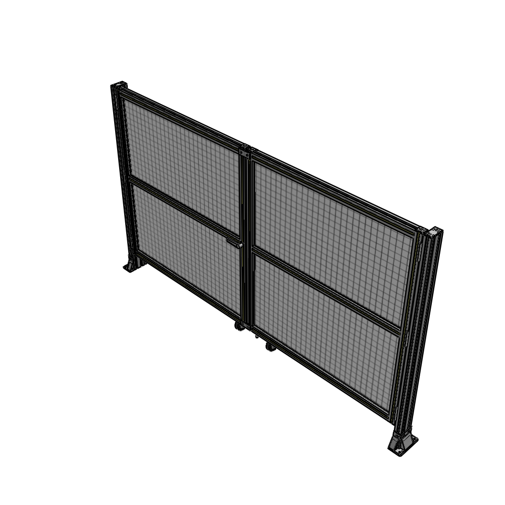 J8-1400-2400-0150-TYMTK DOUBLE PANEL, DOUBLE DOOR-FRAME W/O HEADER-HANDLE ON LEFT 1400MM X 2400MM  1" MESH, AS A KIT