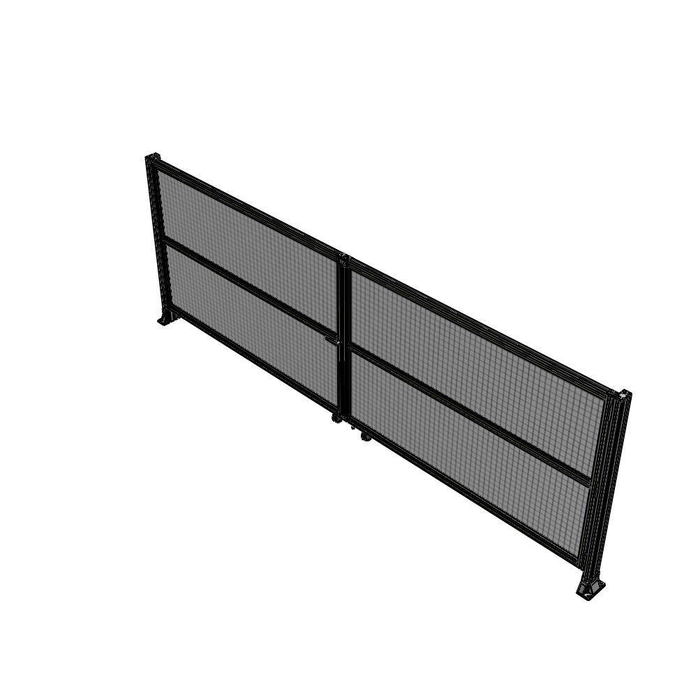 J8-1400-4000-0150-TYMTK DOUBLE PANEL, DOUBLE DOOR-FRAME W/O HEADER-HANDLE ON LEFT 1400MM X 4000MM  1" MESH, AS A KIT