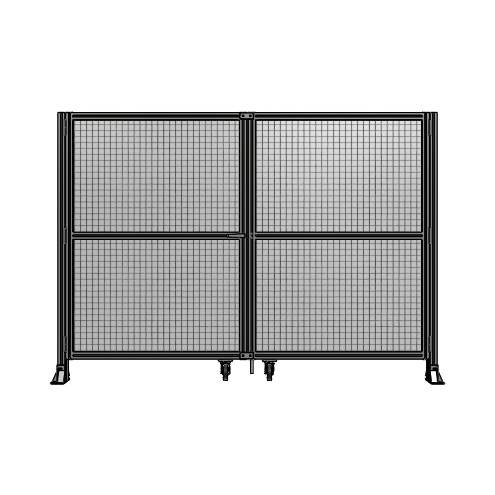 J8-1700-2400-0150-TYMTK DOUBLE PANEL, DOUBLE DOOR-FRAME W/O HEADER-HANDLE ON LEFT 1700MM X 2400MM 1" MESH, AS A KIT