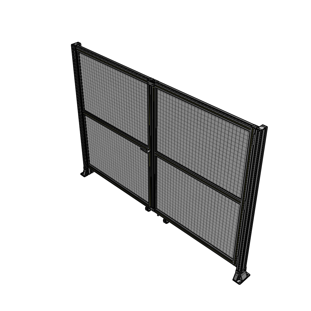 J8-1700-2400-0150-TYMTK DOUBLE PANEL, DOUBLE DOOR-FRAME W/O HEADER-HANDLE ON LEFT 1700MM X 2400MM 1" MESH, AS A KIT