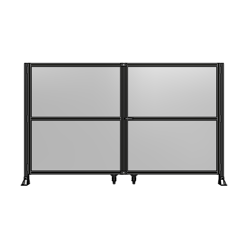 J8-1700-2800-0150-UYPTK DOUBLE PANEL, DOUBLE DOOR-FRAME W/O HEADER-HANDLE RIGHT 1700MM X 2800MM 1/4" POLYCARB, AS A KIT