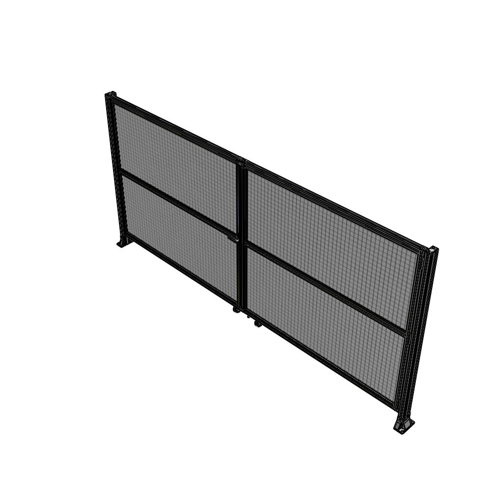 J8-1700-3600-0150-TYMTA DOUBLE PANEL, DOUBLE DOOR-FRAME W/O HEADER-HANDLE ON LEFT 1700MM X 3600MM  1" MESH, ASSEMBLED