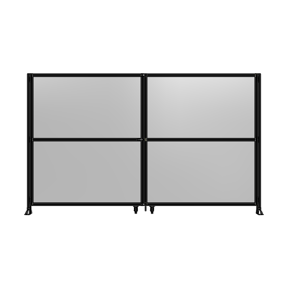 J8-2400-4000-0150-TYPTK DOUBLE PANEL, DOUBLE DOOR-FRAME W/O HEADER-HANDLE ON LEFT 2400MM X 4000MM 1/4" POLYCARB, AS A KIT