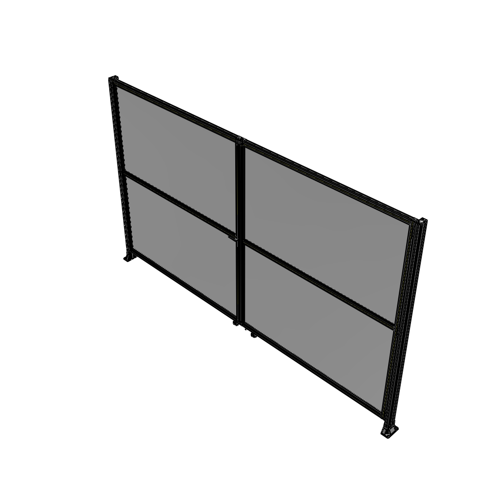 J8-2400-4000-0150-TYPTK DOUBLE PANEL, DOUBLE DOOR-FRAME W/O HEADER-HANDLE ON LEFT 2400MM X 4000MM 1/4" POLYCARB, AS A KIT