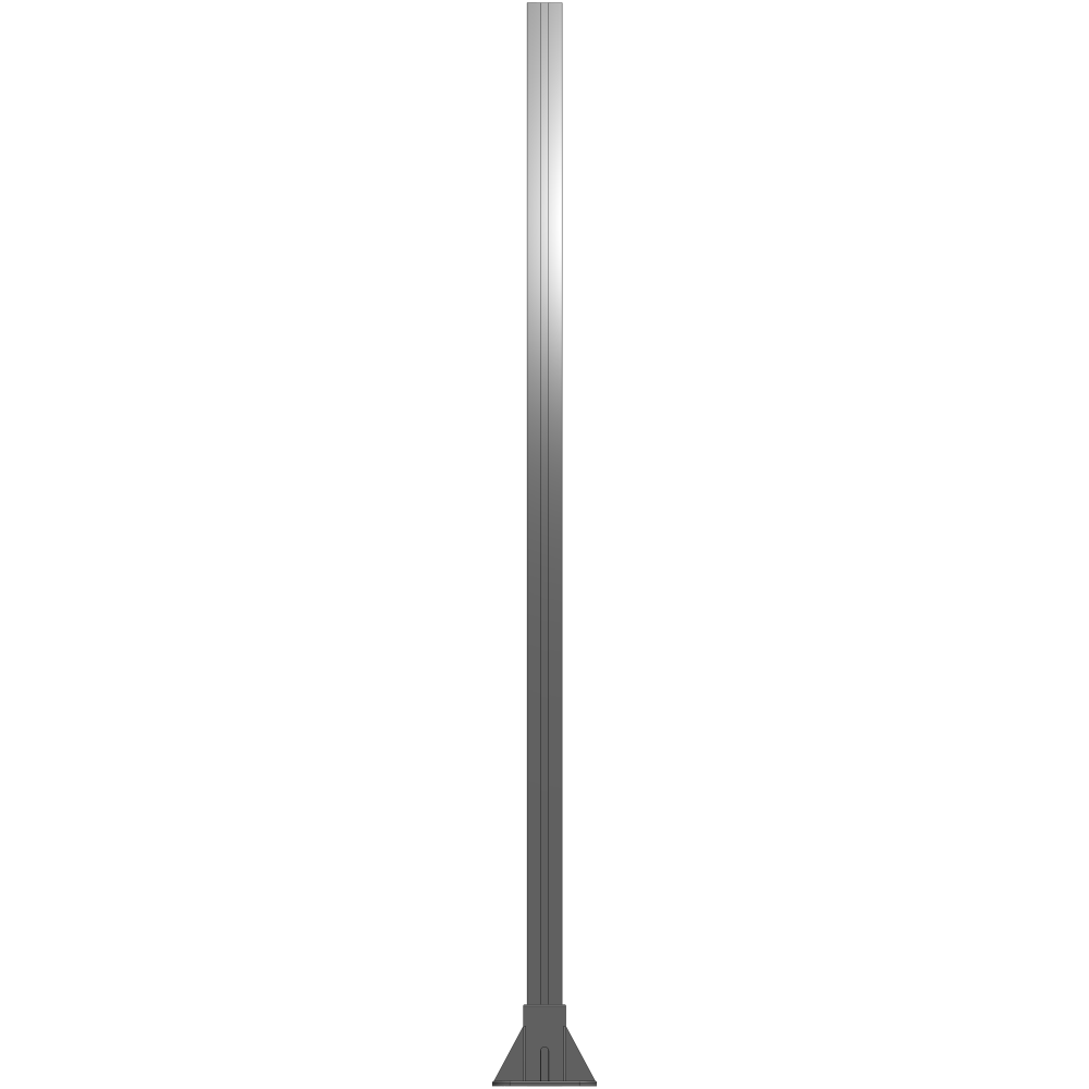 K2-1400-ZFA VERTICAL POST-4 SIDED FOOT, YELLOW INSERT, NO END CAP 45 MM X 90 MM X 1400 MM TALL, FULLY ASSEMBLED