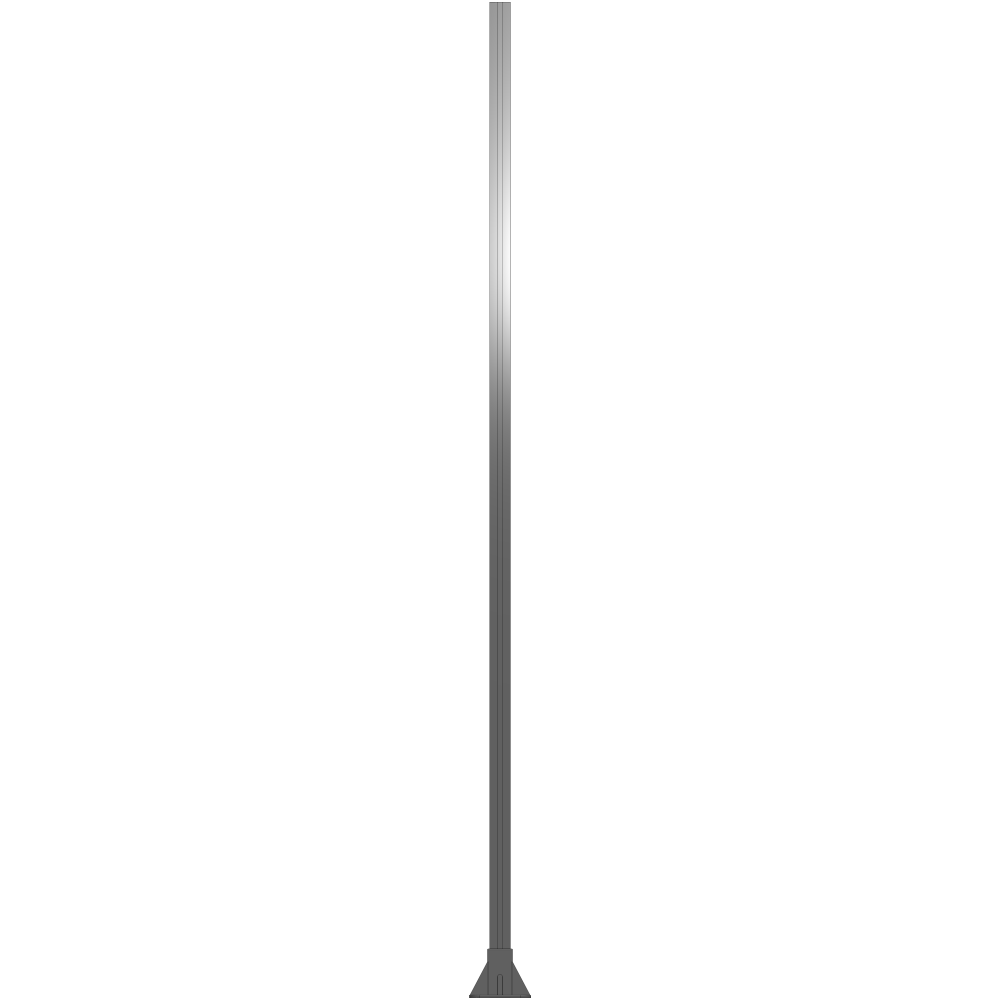K2-2135-ZFA VERTICAL POST-4 SIDED FOOT, YELLOW INSERT, NO END CAP 45 MM X 90 MM X 2135 MM TALL, FULLY ASSEMBLED