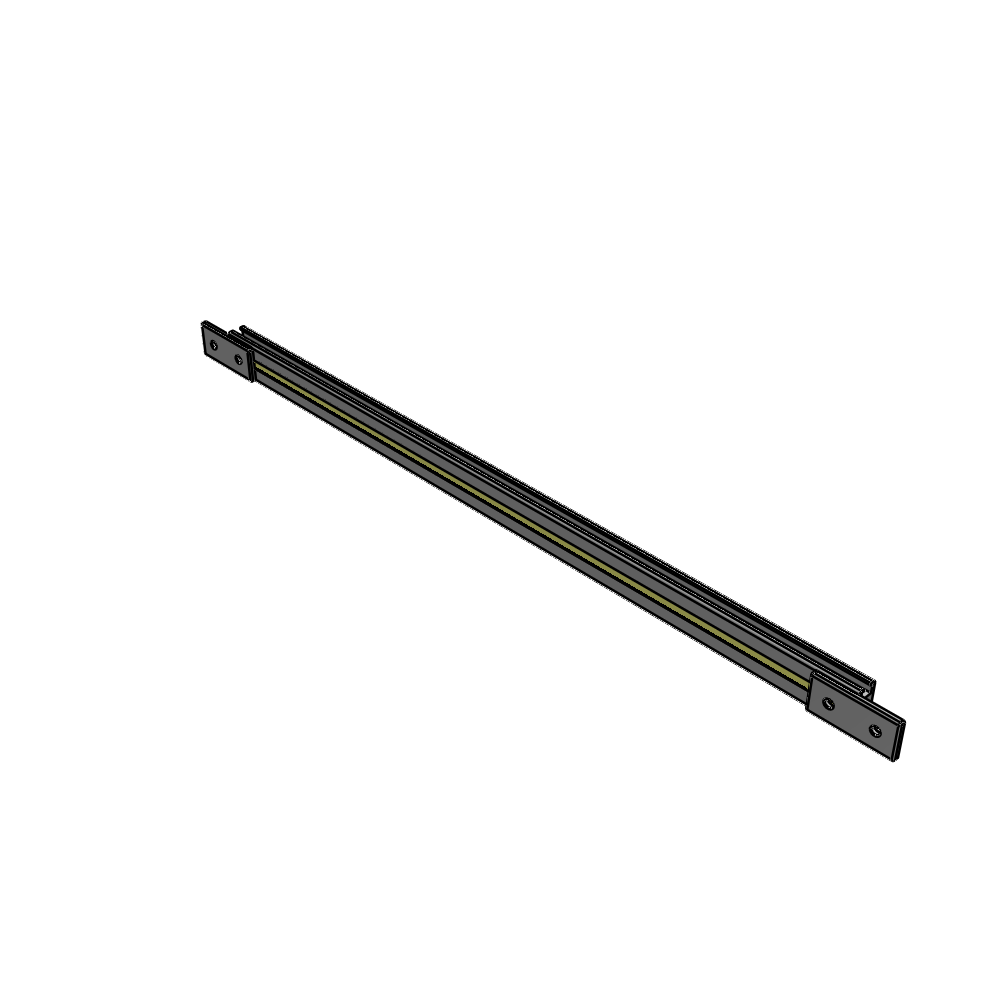L1-0828-YTA 828MM LONG HALF STRAP, MOUNTS HORIZONTAL ON 1800MM WIDE DOUBLE WALL SECTIONS
