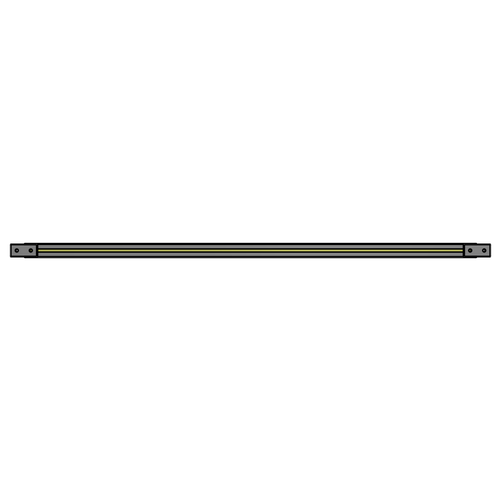L1-1455-YTA 1455MM LONG HALF STRAP, MOUNTS VERTICALLY ON 1700MM TALL GUARD SECTIONS