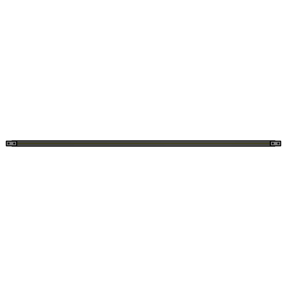 L1-2155-YTA 2155MM LONG HALF STRAP, MOUNTS VERTICALLY ON 2400MM TALL GUARD SECTIONS