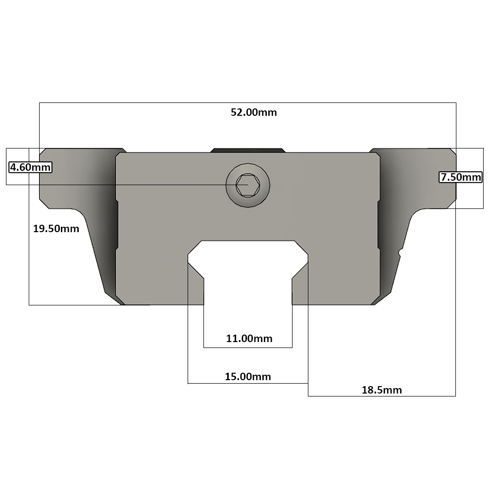LSD15BK-F2N-N-D-M4 AIRTAC LOW PROFILE RAIL BEARING<br>LSD 15MM SERIES, NORMAL ACCURACY WITH NO PRELOAD (D) STANDARD, BOTTOM MOUNTING FLANGE - NORMAL BODY