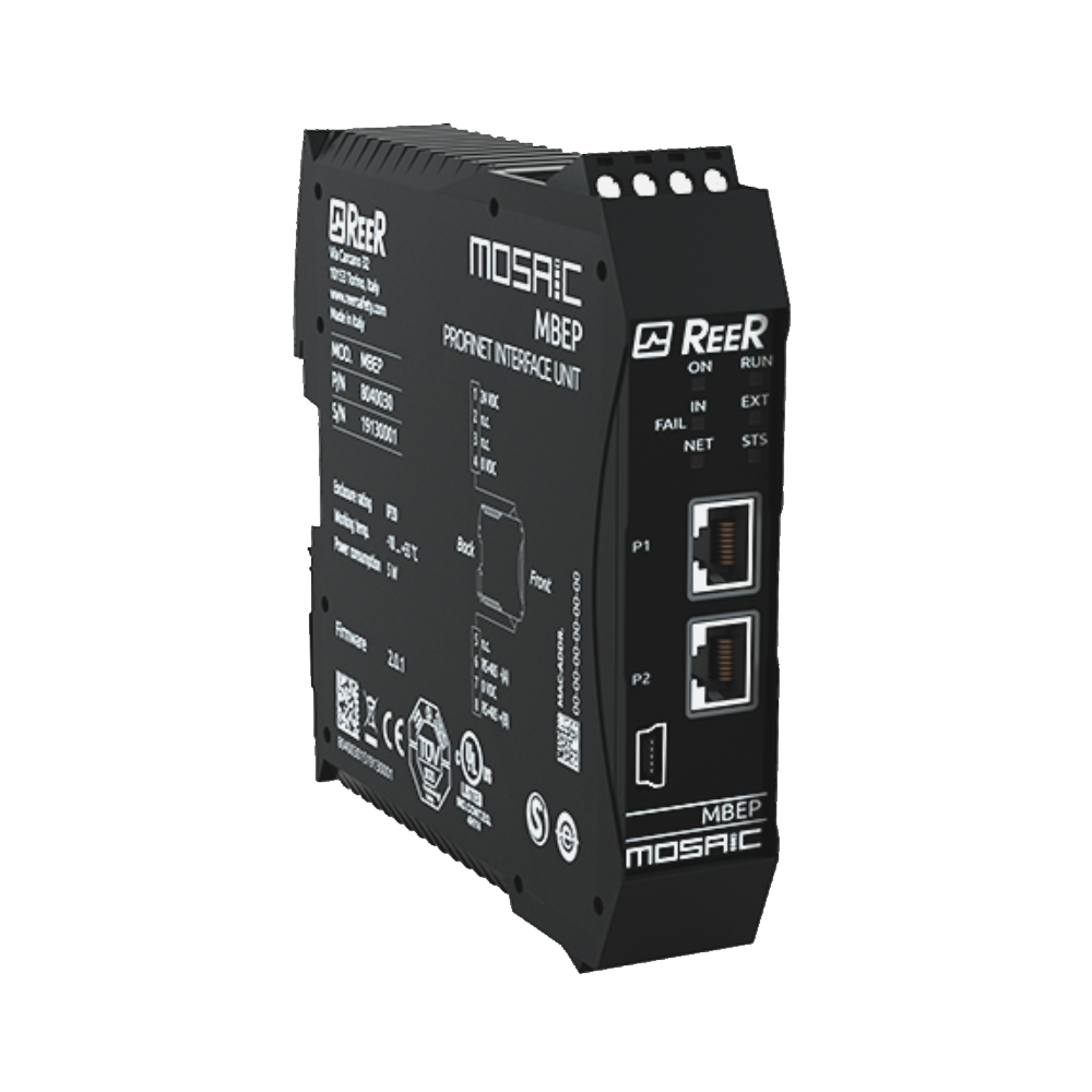 1100155 REER FIELDBUS COMMUNICATION EXPANSION UNIT, PROFINET, CLAMP TERMINAL BLOCKS, HEIGHT 36MM(MBEPC)