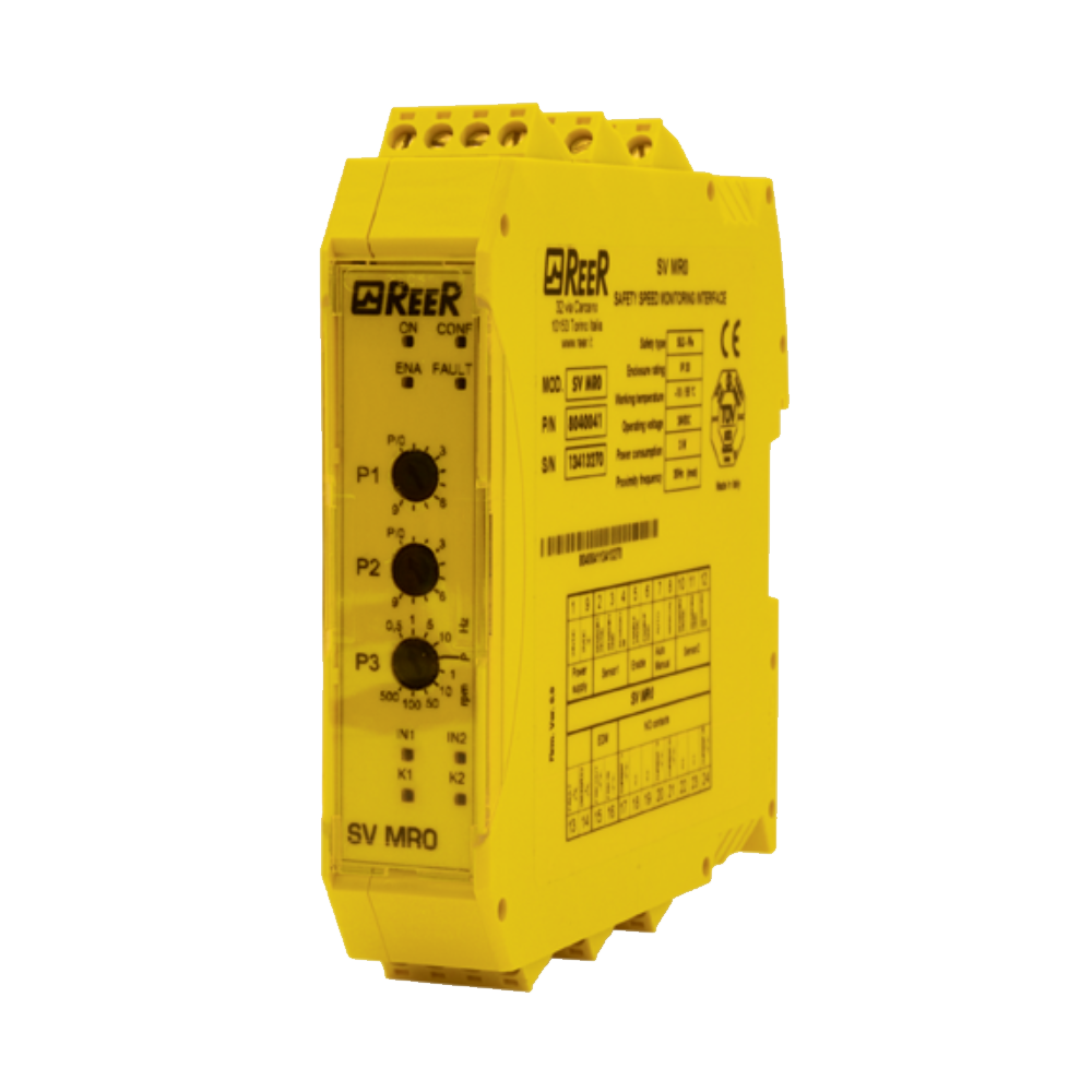 1100078 REER SPEED MONITOR INTERFACE, 2 PROXIMITY SWITCHES, ABOVE THRESHOLD, SCREW TERMINAL BLOCKS(SVMR0)