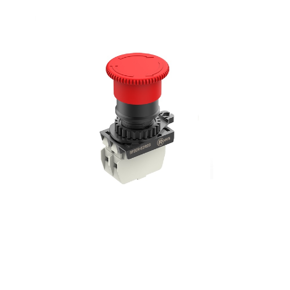 SF2ER-E2RB AUTONICS SAFETY PARTS<BR>SAFETY,  EMERGENCE STOPS,  RED,  HEAD ?40(S),  1NC,  24VAC/10A, 110VAC/10A, 220VAC/6A, 380VAC/3A IP6