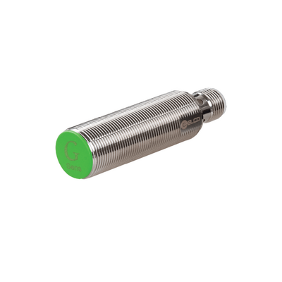 FI8-G18-CD6L-Q12 ELCO THREADED CYLINDRICAL INDUCTIVE SENSOR M18, SWITCHING DISTANCE 8 MM, FLUSH, IP68, -30 TO 85 DEG C, 2-WIRE DC, M12 CONNECTOR