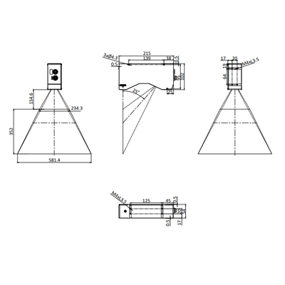 LVM2480 ELCO 3D SENSOR LVM24 SERIES, INT CPU, UP TO 8 SENSORS W/ C800, RANGE 154.6 - 506.6MM, FOV 234.3 - 581.4MM, ENC TRIG/2DO/RS485, PROFINET/ModbusTCP