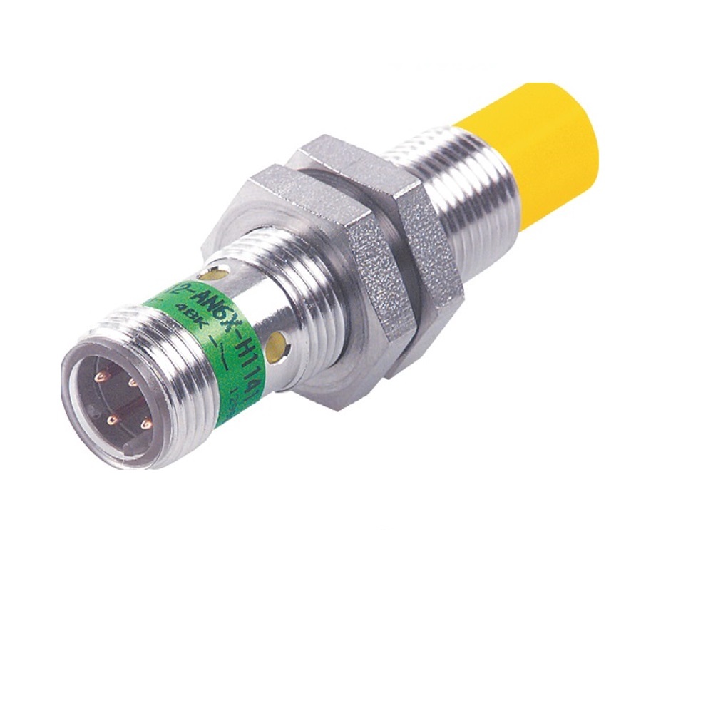 NI 8-M12-VP6X-H1141 TURCK INDUCTIVE BARREL SENSOR<BR>8MM RANGE 12MM BRASS NO/NC PNP 10-30VDC 4 PIN M12