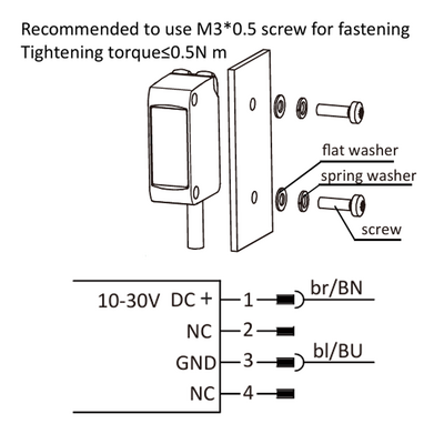 OS10S-SL6Q8 ELCO PHOTOELECT SENSOR, OS10S-SERIES, OPPOSED, EMITTER, LASER BEAM, OR:30 M, 10TO30VDC, -20TO60 DEG C, M8 4-PIN