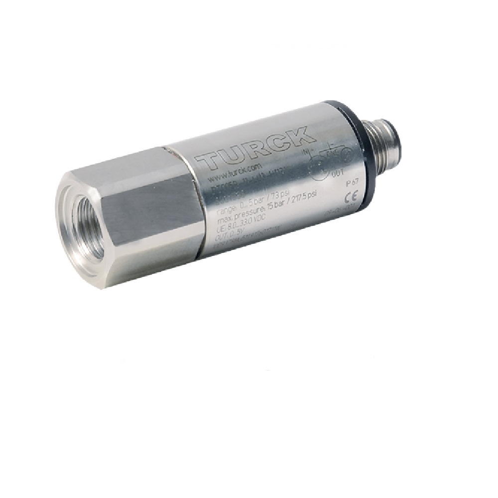 PT250R-11-LI3-H1131 TURCK PRESSURE TRANSMITTER<BR>0-250 BAR (0-3625PSI) 1/4" G FEMALE 8-33VDC /4-20 MA 3 PIN M12