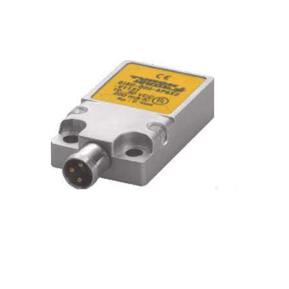 BI 5-Q08-RP6X2-V1131 TURCK INDUCTIVE RECTANGULAR SENSOR<BR>5MM RANGE 8MM BRASS NC PNP 10-30VDC 3 PIN PICO