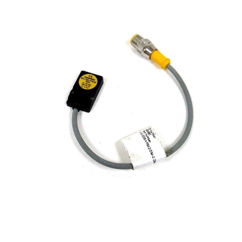 BI 5-Q08-AP6X2-0.25M-RS 4T/S34 TURCK INDUCTIVE RECTANGULAR SENSOR<BR>5MM RANGE 8MM BRASS NO PNP 10-30VDC 3 PIN M12/0.25M