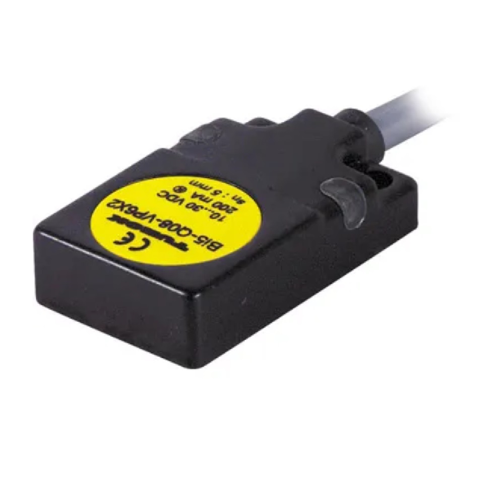 BI 8-Q10-VP6X2 TURCK INDUCTIVE RECTANGULAR SENSOR<BR>8MM RANGE 10MM PBT NO/NC PNP 10-30VDC 2M