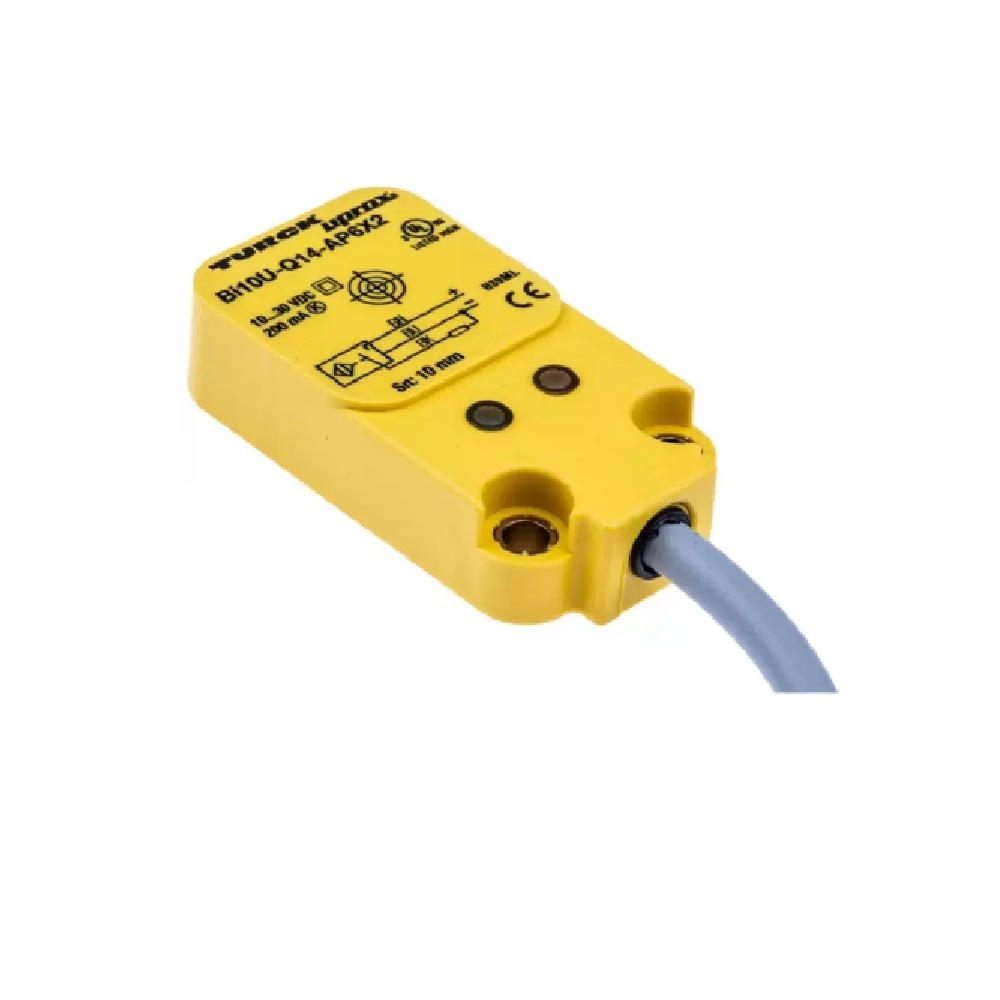 BI20R-Q14-AP6X2 TURCK INDUCTIVE RECTANGULAR RING SENSOR<BR>20MM RANGE 14MM PLAS NO PNP 10-30VDC 2M