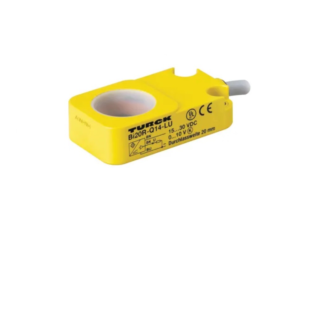 BI20R-Q14-LU TURCK INDUCTIVE RECTANGULAR RING SENSOR<BR>20MM RANGE 14MM PLAS NO PNP 18-30VDC 2M