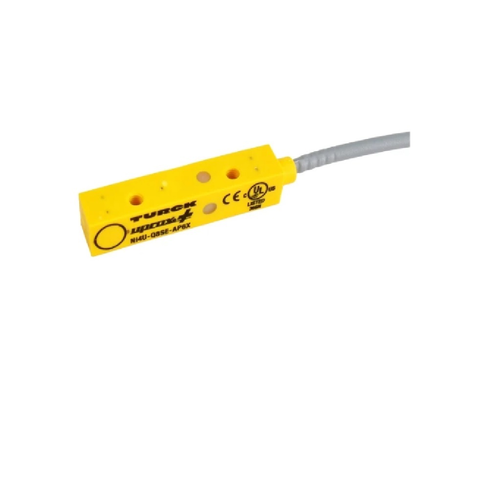 NI 4U-Q8SE-AN6X TURCK INDUCTIVE RECTANGULAR SENSOR<BR>4MM RANGE 8MM PLAS NO NPN 10-30VDC 2M