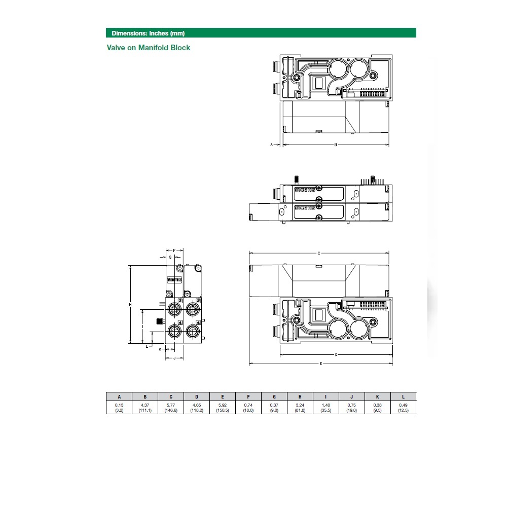 05HBA4Z1ML00061 NUMATICS/AVENTICS SOL-PILOT VALVE/MANIFOLD<BR>2005 SERIES 4/2 SPR RTN 24VDC 8MM TUBE, SZB
