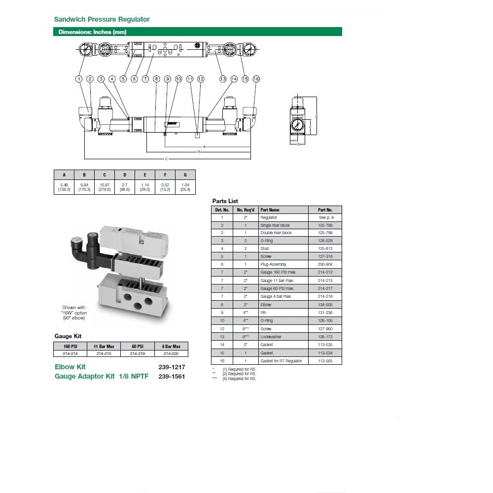 214-212 NUMATICS/AVENTICS GAUGE<BR>0-160PSI 7/8" DIA BACK MNT PUSH-IN CARTRIDGE