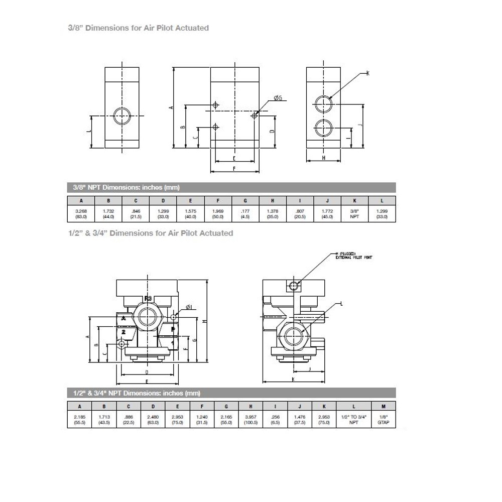 G227A1PP3014A00 NUMATICS/AVENTICS AIR PILOTED POPPET VALVE<BR>227 SERIES 3/2 NO 3/8" G , EXT PILOT