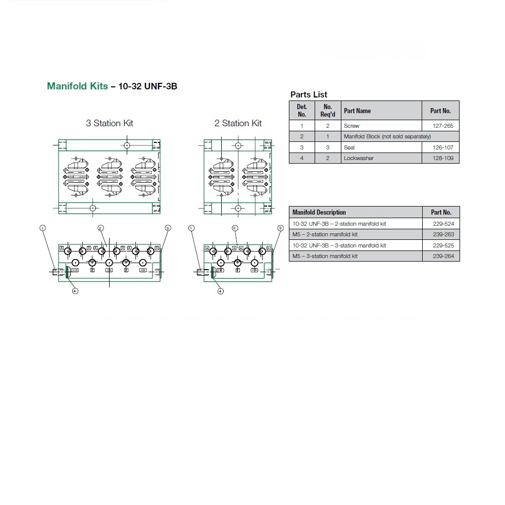 239-263 NUMATICS/AVENTICS MANIFOLD<BR>MK3 SERIES 2 STA M5 TRD