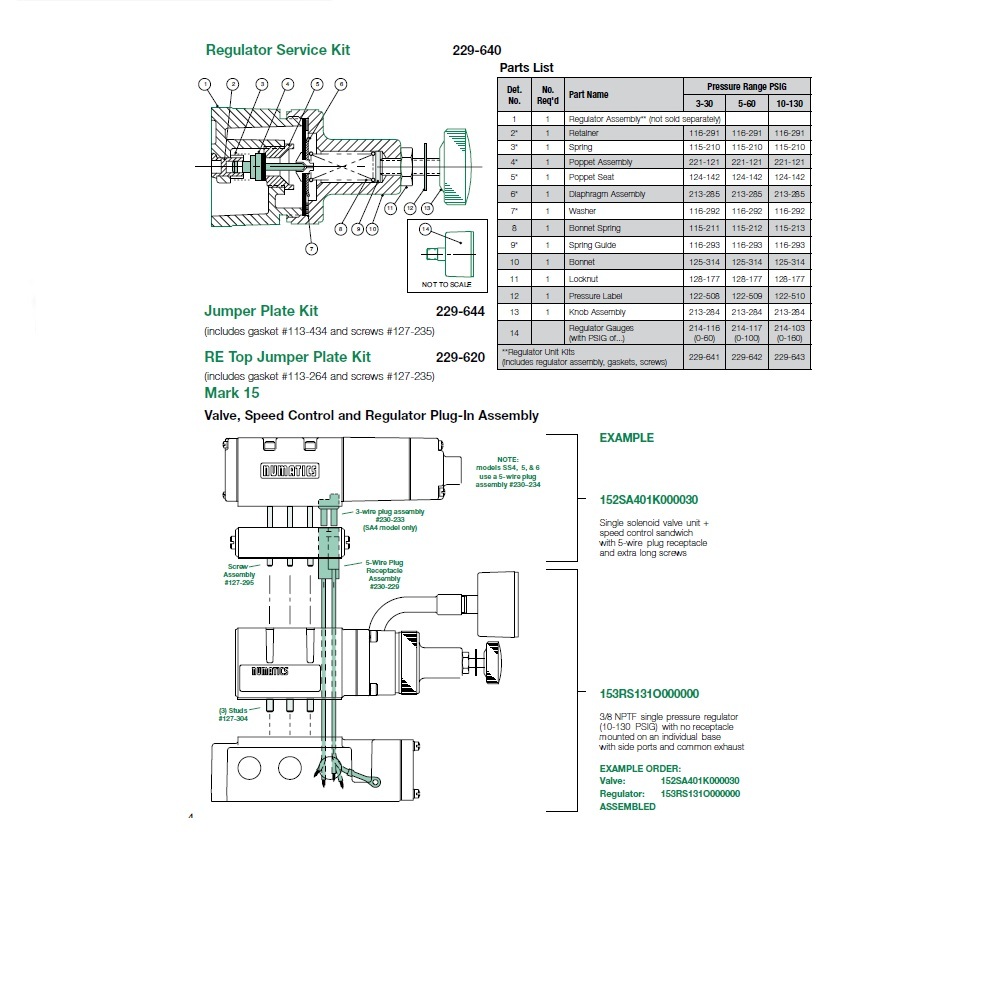 229-644 NUMATICS/AVENTICS VALVE PART<BR>MK15 SERIES JUMPER PLATE