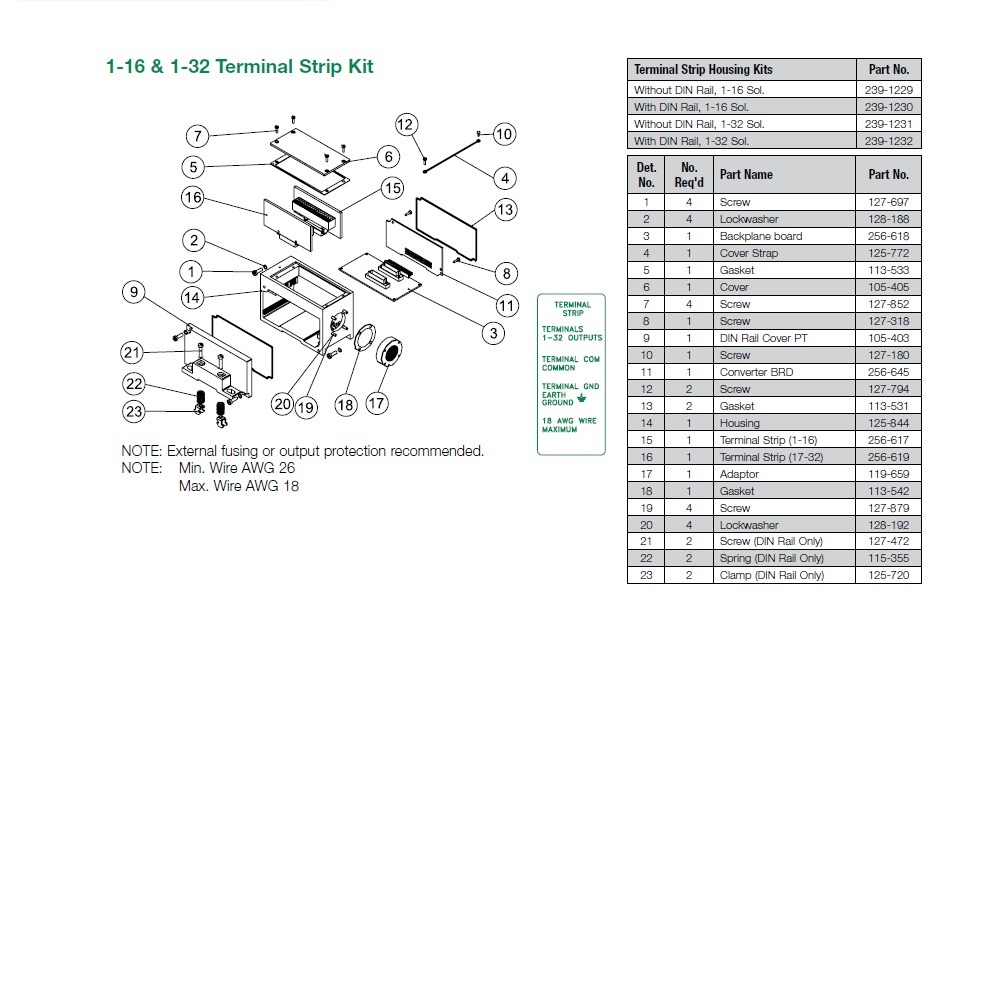256-617 NUMATICS/AVENTICS MANIFOLD PART<BR>2012 SERIES TERMINAL STRIP BOARD