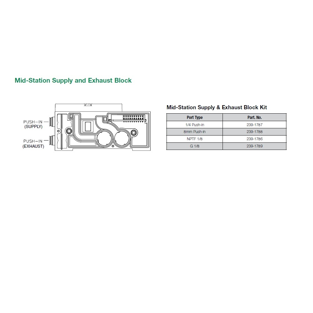 05100PMSON00000 NUMATICS/AVENTICS BLANK PLATE/MID STATION SUPPLY BLOCK<BR>2005 SERIES 1/8" NPT