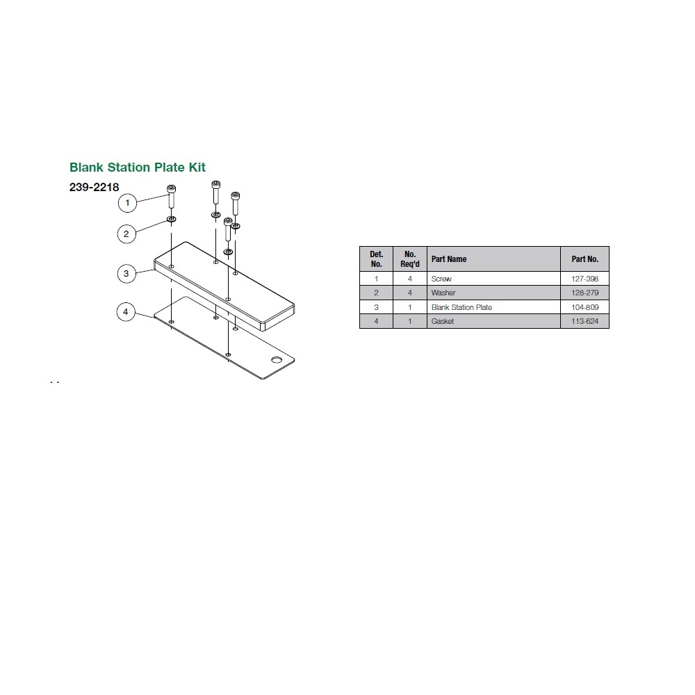 239-2218 NUMATICS/AVENTICS BLANK PLATE<BR>2035 SERIES